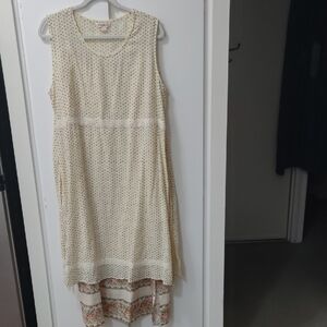 April Cornell Cream and Floral Maxi Dress